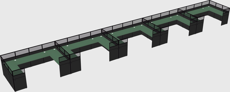 U-shaped cubicle