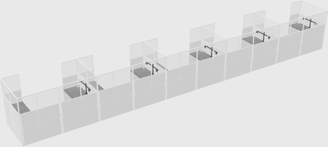 U-shaped cubicle