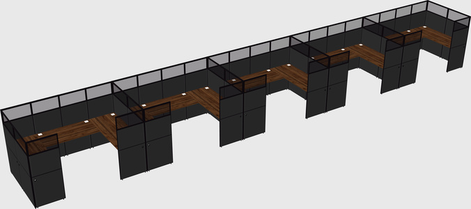 U-shaped cubicle