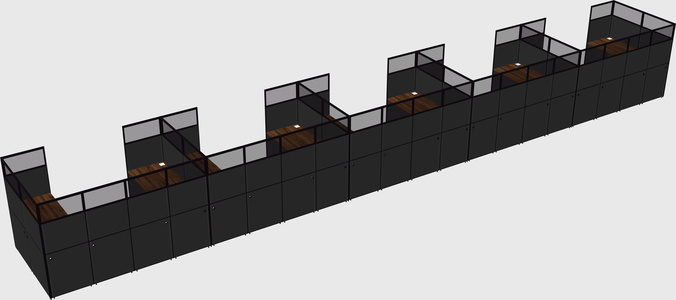 U-shaped cubicle