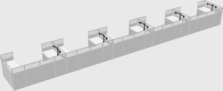 U-shaped cubicle