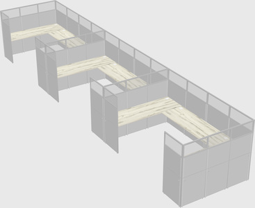 U-shaped cubicle