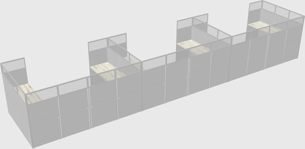 U-shaped cubicle