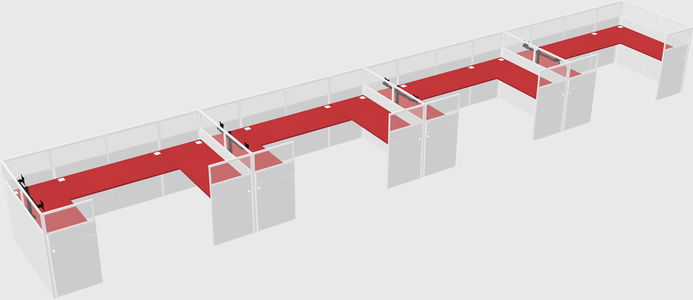 U-shaped cubicle