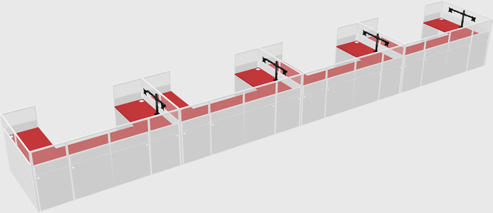 U-shaped cubicle
