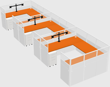 U-shaped cubicle