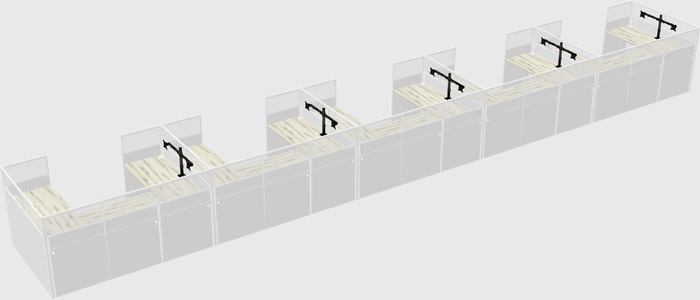 Cabine en u
