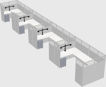 U-shaped cubicle