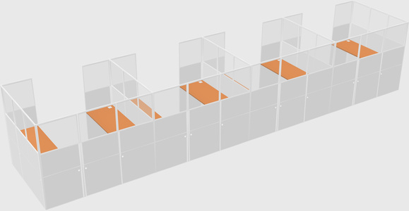 U-shaped cubicle