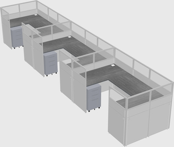 U-shaped cubicle