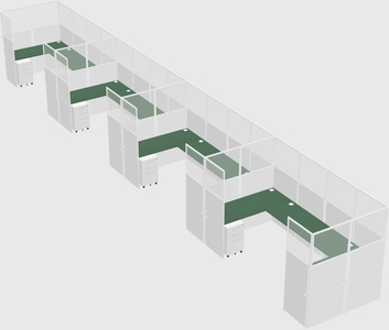 U-shaped cubicle