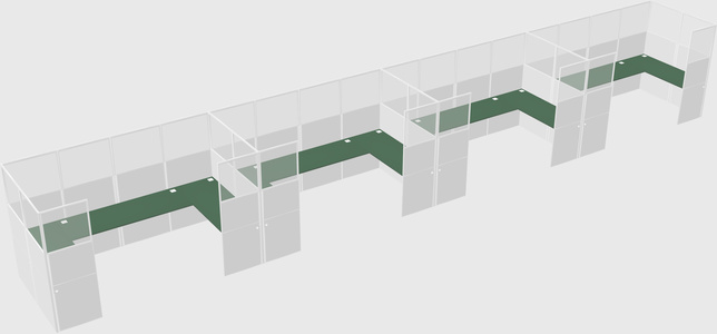 U-shaped cubicle