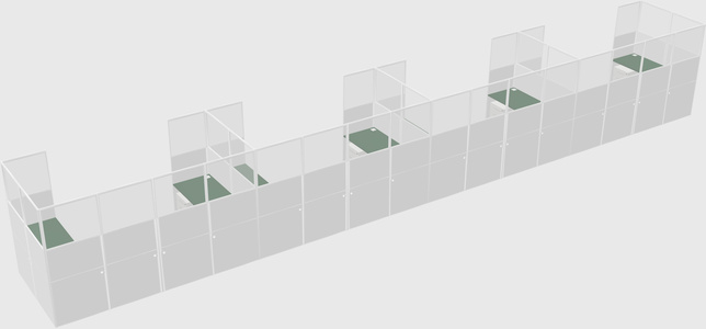 U-shaped cubicle