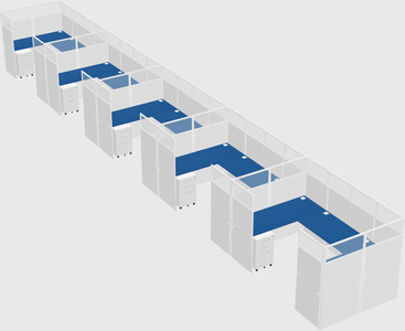 U-shaped cubicle