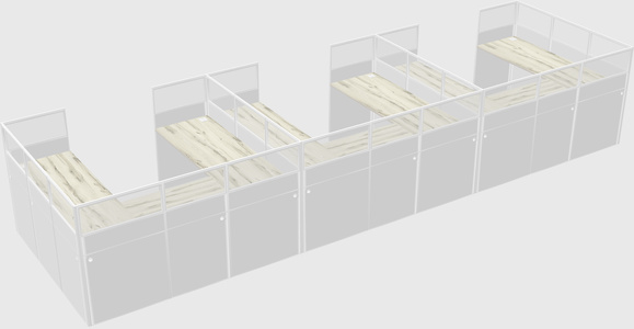 Cabine en u