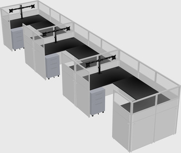 U-shaped cubicle