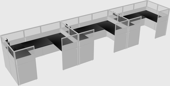 U-shaped cubicle