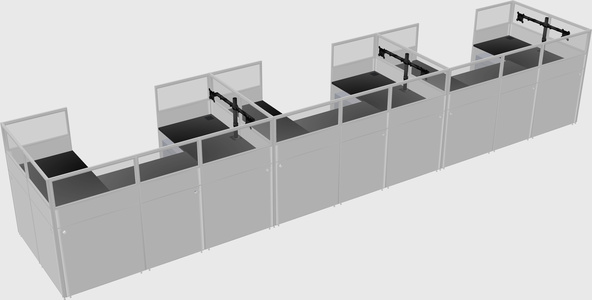 U-shaped cubicle