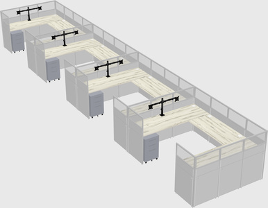 Cabine en u