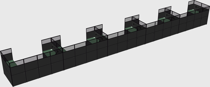 U-shaped cubicle