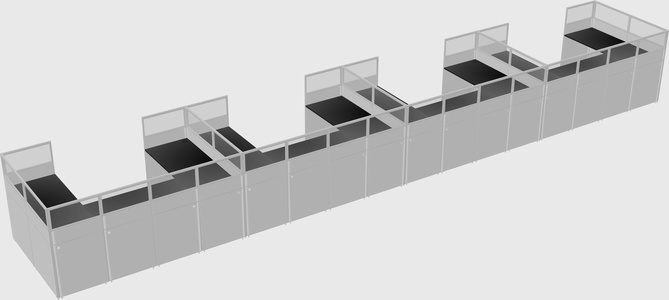 U-shaped cubicle