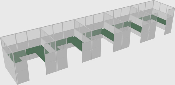 U-shaped cubicle