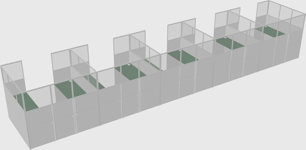 U-shaped cubicle