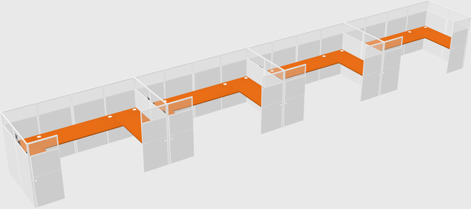 U-shaped cubicle