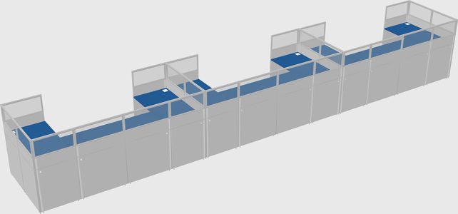 Cabine en u