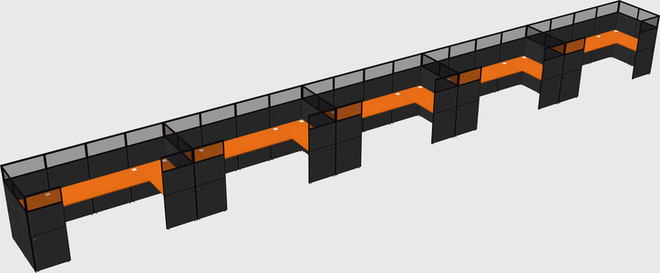 U-shaped cubicle