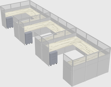 U-shaped cubicle