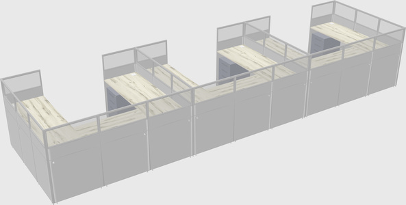 U-shaped cubicle