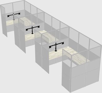 U-shaped cubicle