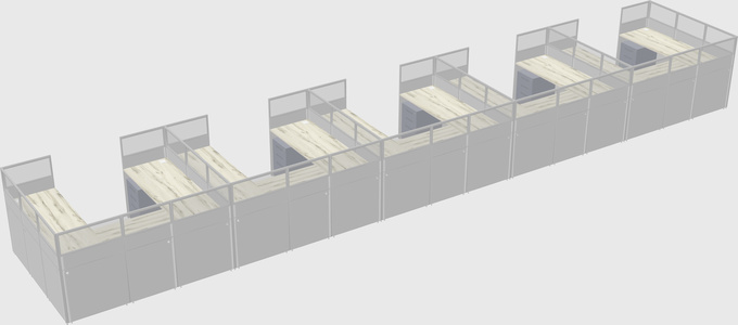 Cabine en u