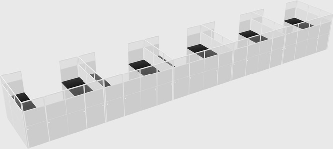 U-shaped cubicle