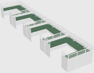 U-shaped cubicle