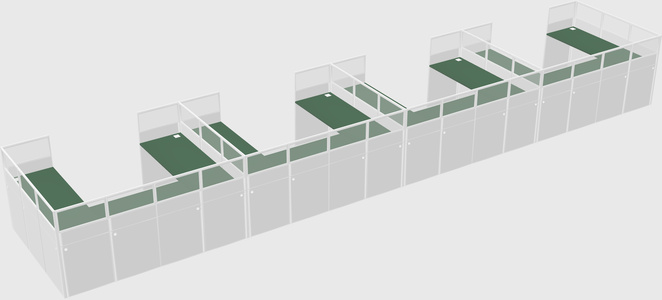 U-shaped cubicle