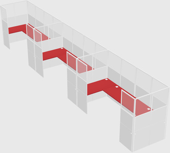 U-shaped cubicle