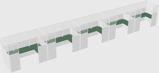 U-shaped cubicle