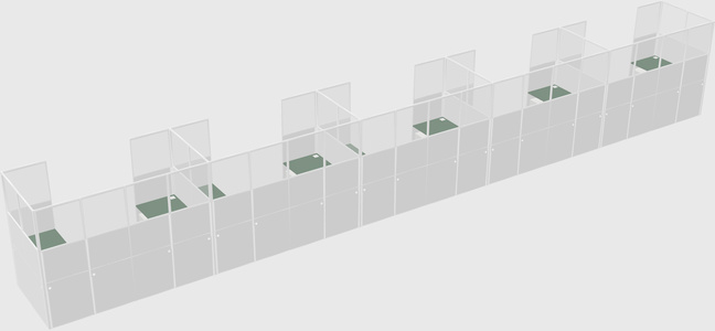 U-shaped cubicle