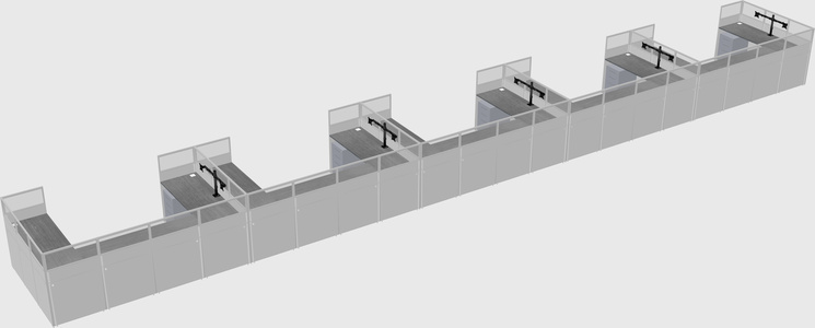 U-shaped cubicle