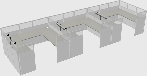 U-shaped cubicle