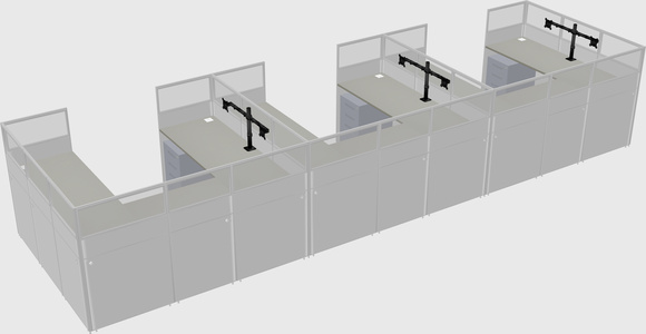U-shaped cubicle