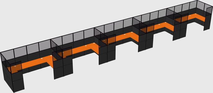 U-shaped cubicle