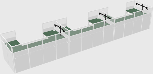 U-shaped cubicle