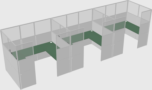 U-shaped cubicle