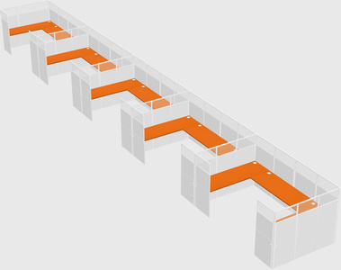 U-shaped cubicle