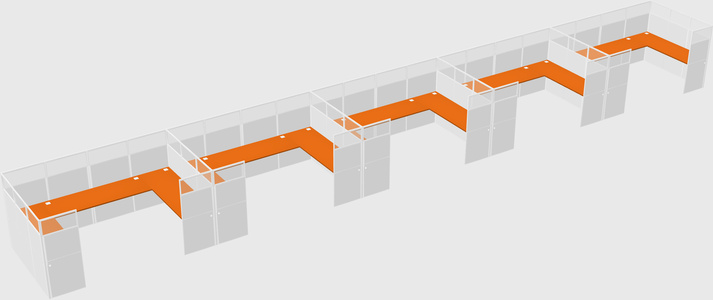U-shaped cubicle