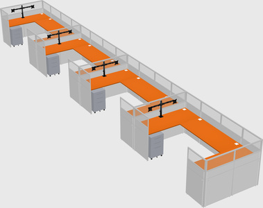 U-shaped cubicle