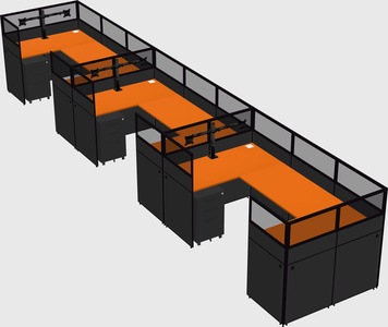 U-shaped cubicle